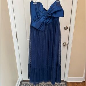 Anthropologie TULLE BOW-TIE MIDI DRESS
